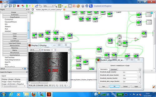 Screenshot der grafischen Entwicklungssoftware ToolIP