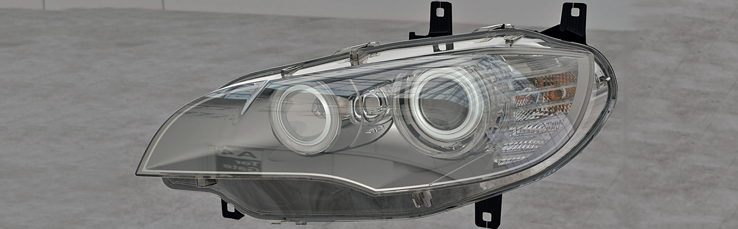 Photorealistisches Rendering BMW Scheinwerfer