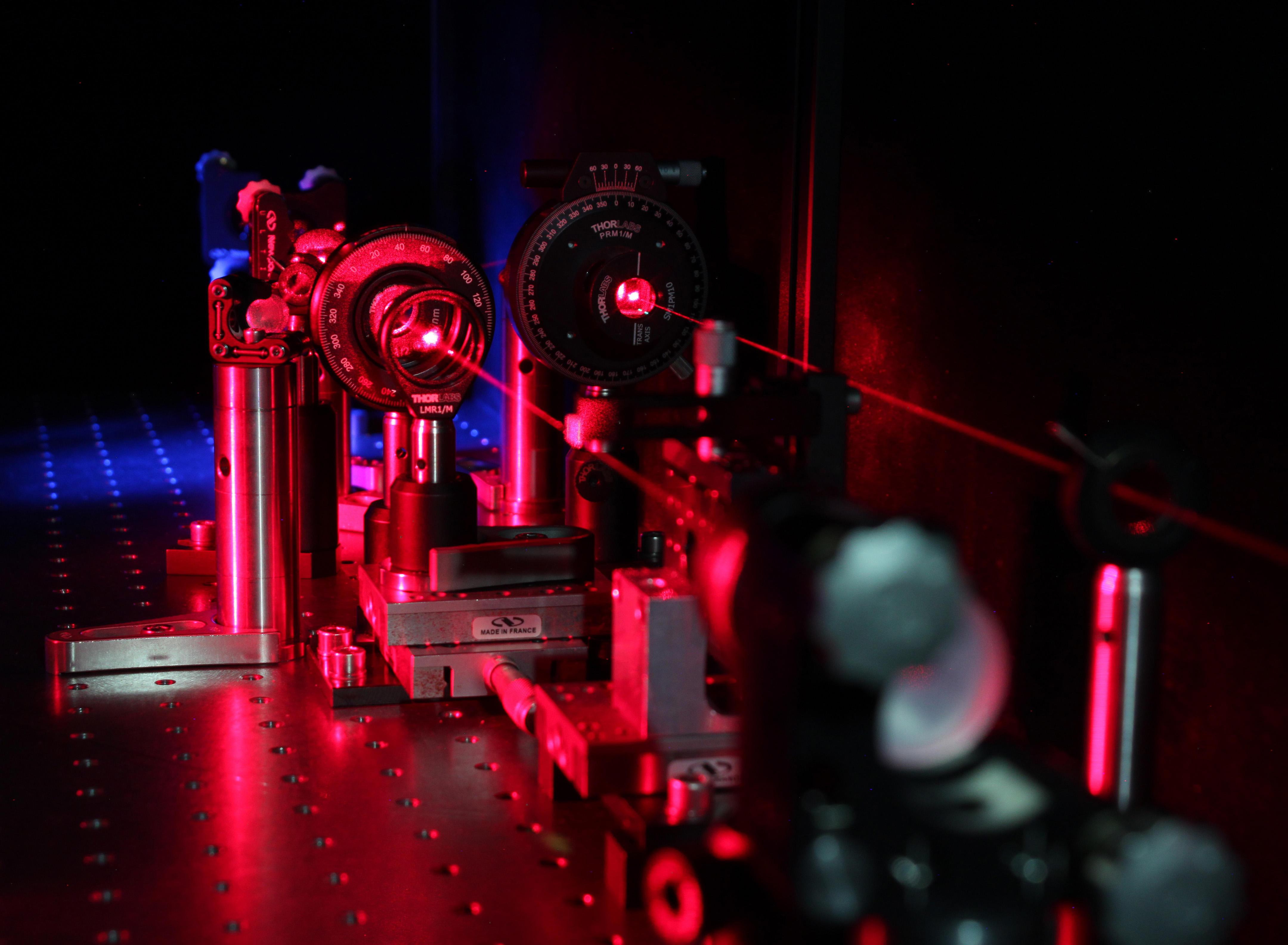 Experimenteller Aufbau zum Nachweis der quantenoptisch erzeugten Photonen
