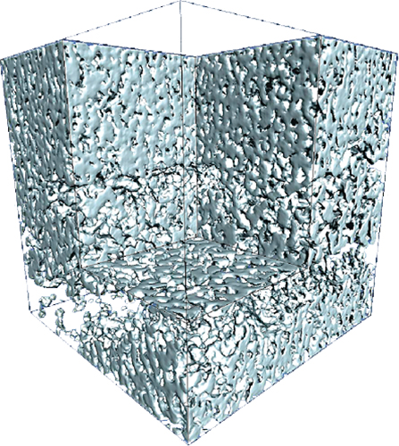 Simulation: Firn sample cube.