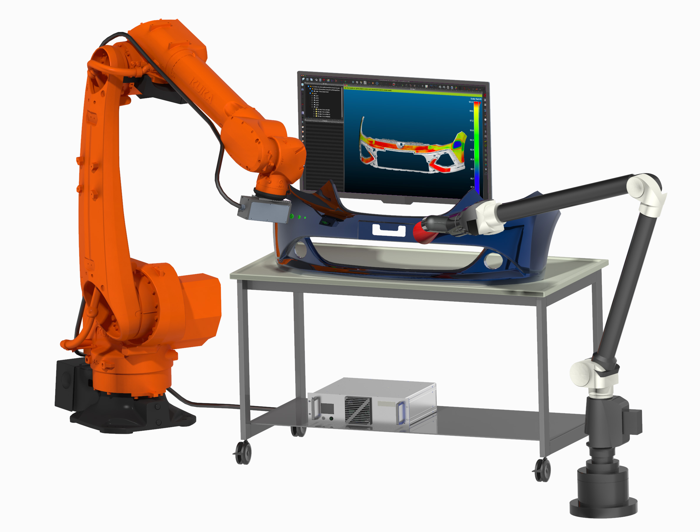 »DigiCell« principle: We use a 3D laser scanner to capture the shape and position in space. 