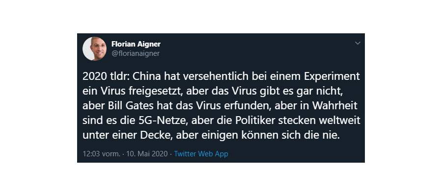 Tweet von Florian Aigner 