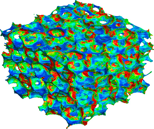 Microstructure simulation of foams (FOAM): deformed microstructure and local stresses