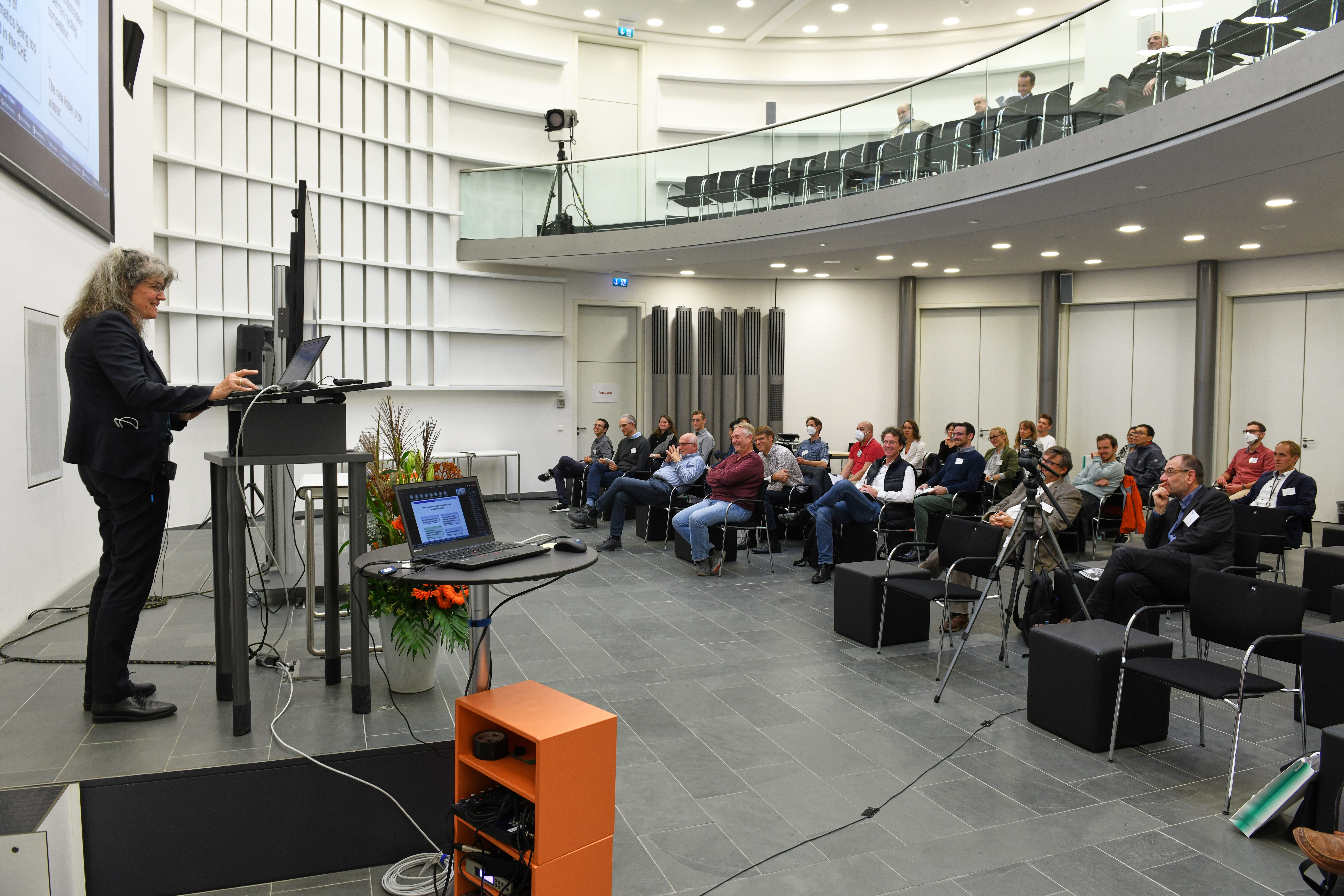 Opening of the event Prof. Dr. Anita Schöbel in the lecture hall of the Fraunhofer ITWM.