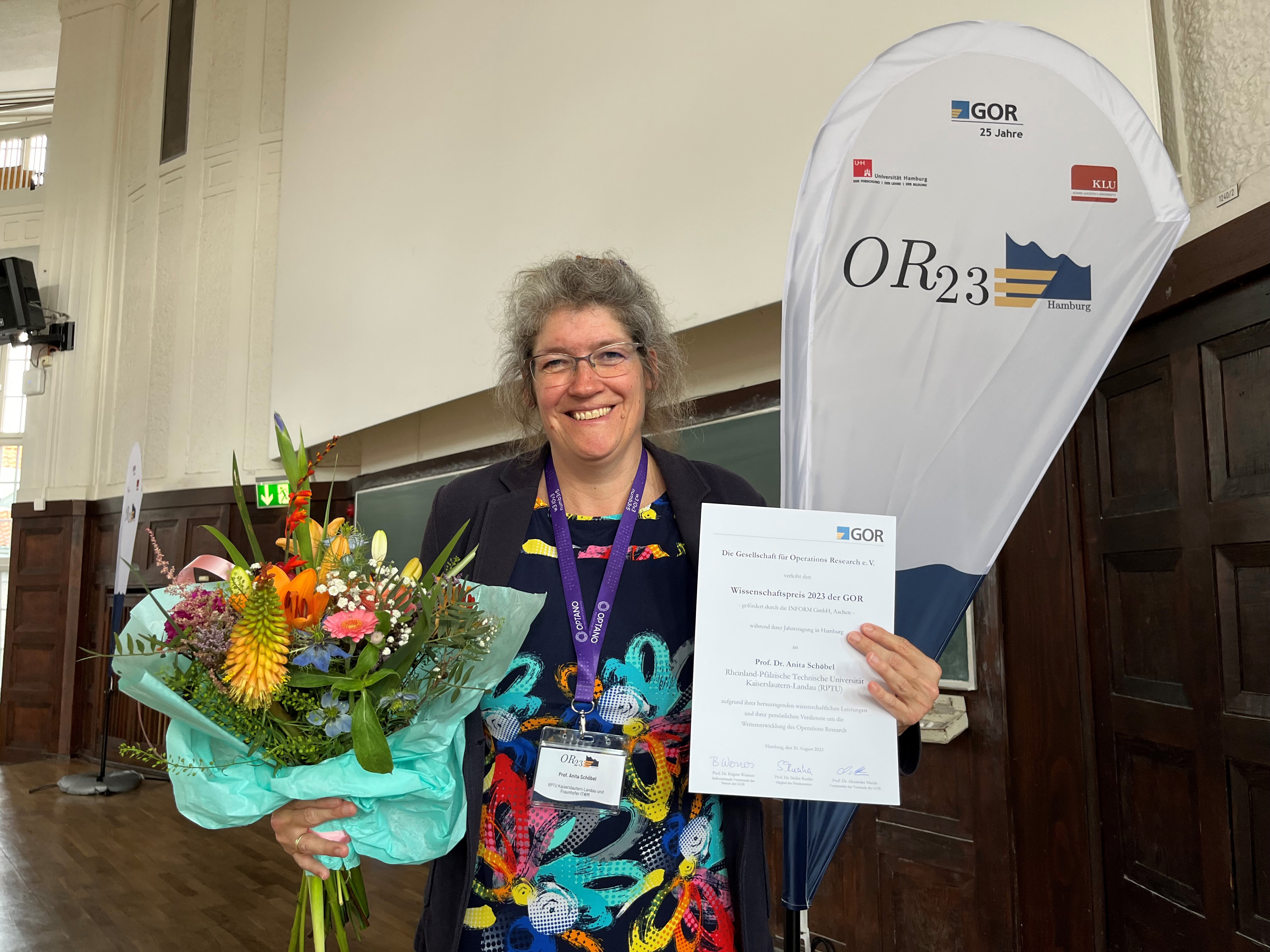 Prof. Dr. Anita Schöbel has been awarded the GOR Prize 2023.